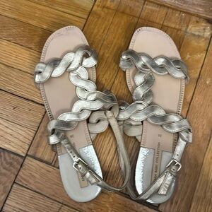 Zara gold strap sandals